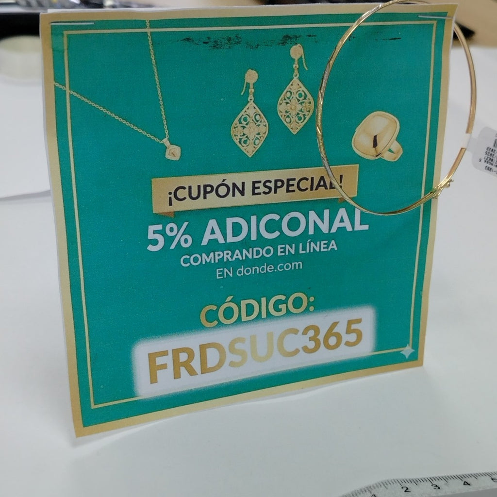 PULSERA RIGIDA ORO,ORO COMBINADO 14 K 2,30 GRMS (SEMINUEVO)