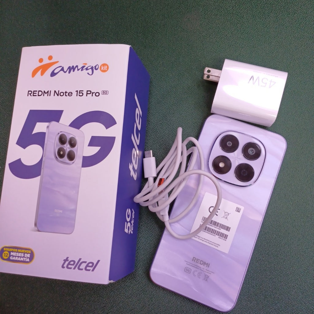 CELULAR XIAOMI REDMI NOTE 15 PRO 5G 25080RABDG (2026) 512 GB 8 GB RAM (SEMINUEVO)