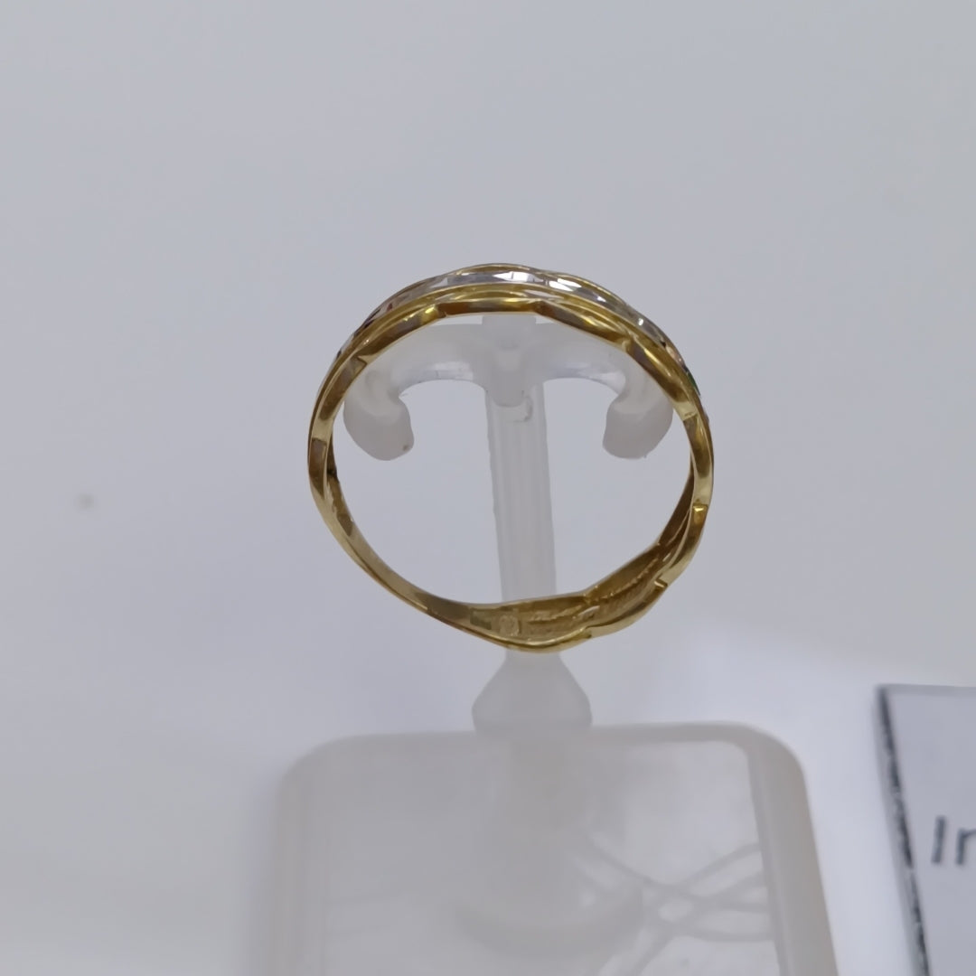 ANILLITO ORO COMBINADO 14 K 1.1 GRMS (SEMINUEVO)