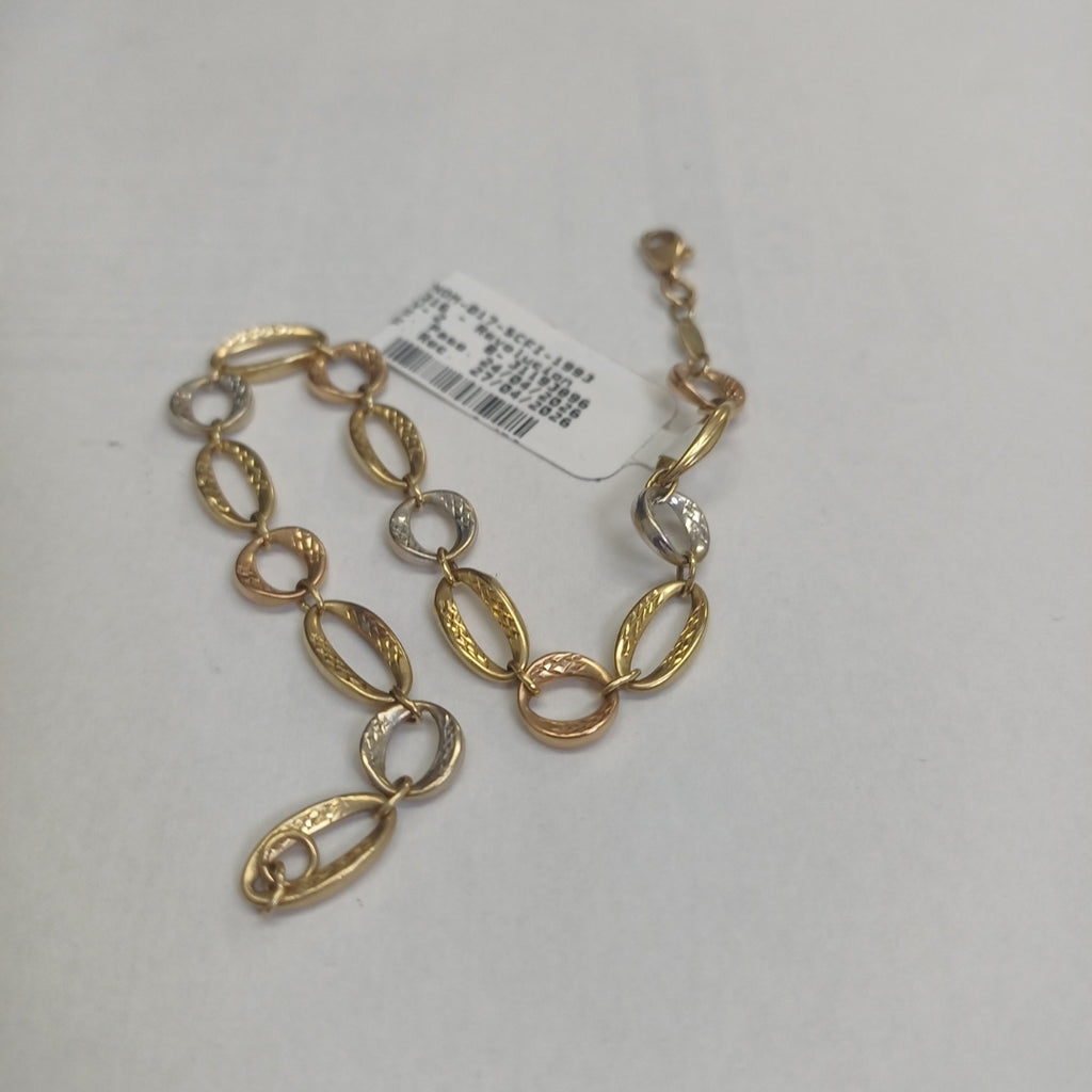 PULSERA ORO, ORO COMBINADO 10 K 4.8 GRMS (SEMINUEVO)