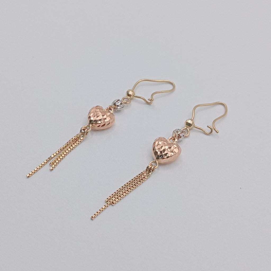 ARETES PAR ORO COMBINADO 10 K 1,80 GRMS (SEMINUEVO)
