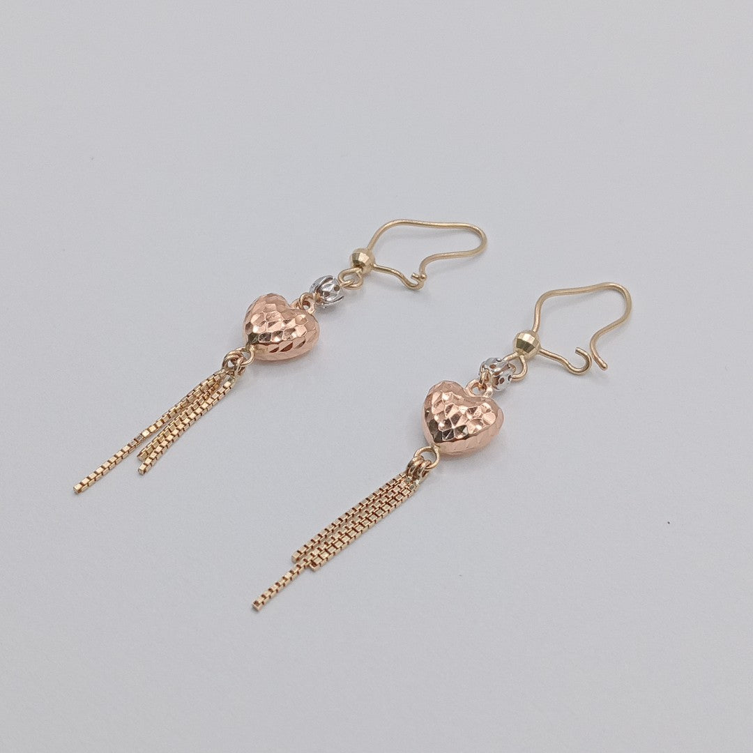ARETES PAR ORO COMBINADO 10 K 1,80 GRMS (SEMINUEVO)