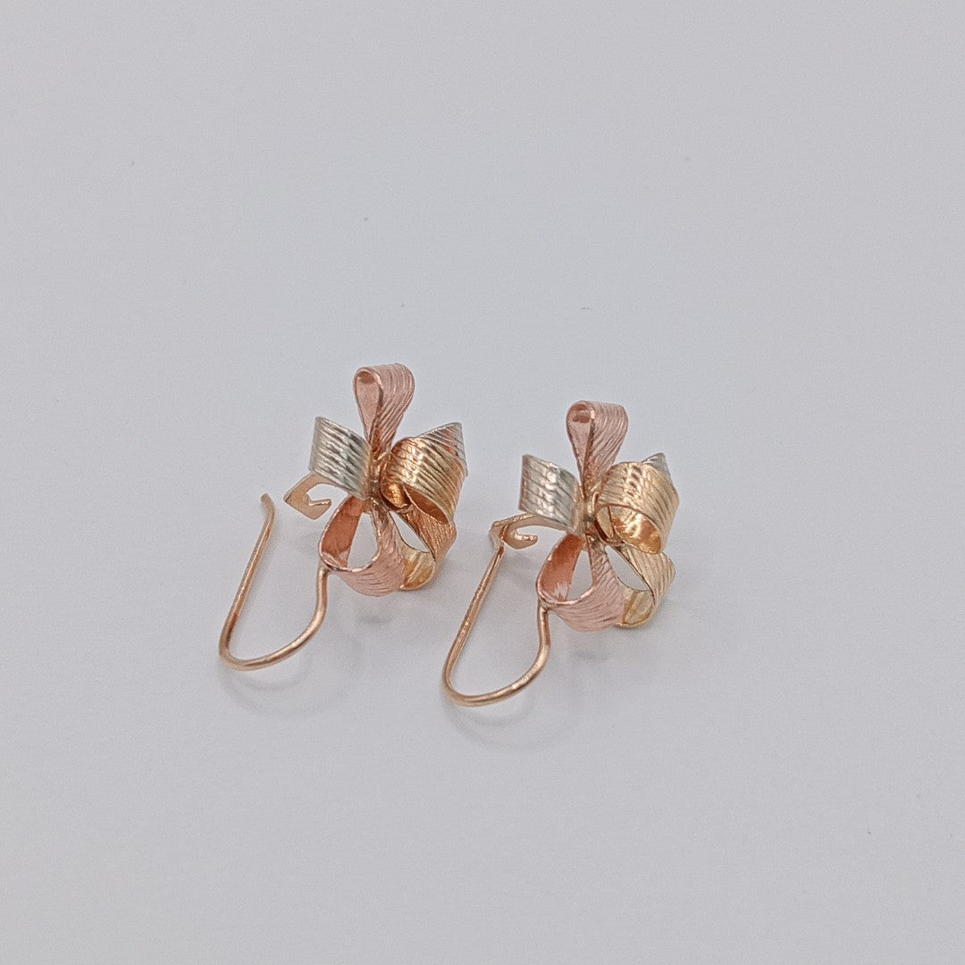 ARETES PAR ORO COMBINADO 10 K 1.9 GRMS (SEMINUEVO)