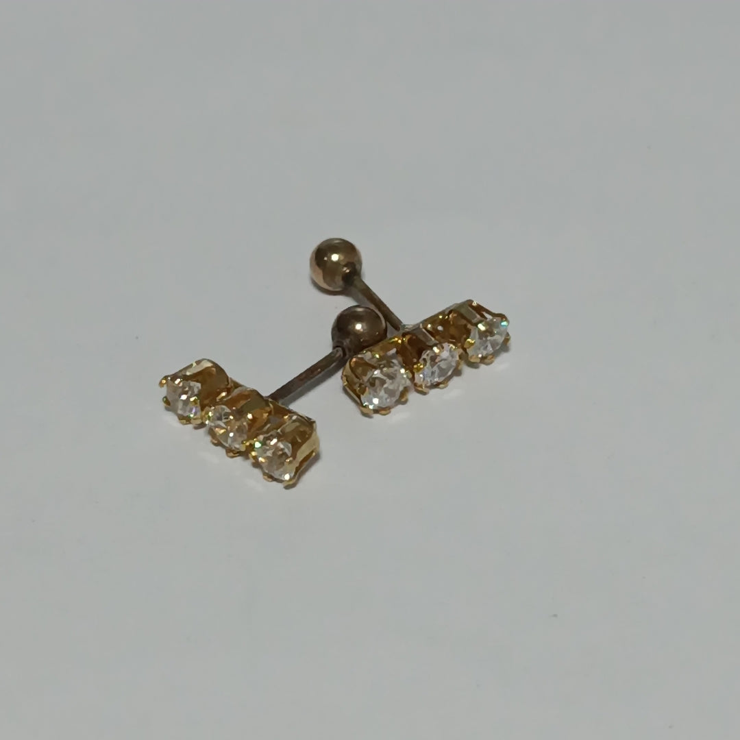 ARETES PAR ORO 10 K 0.8 GRMS (SEMINUEVO)