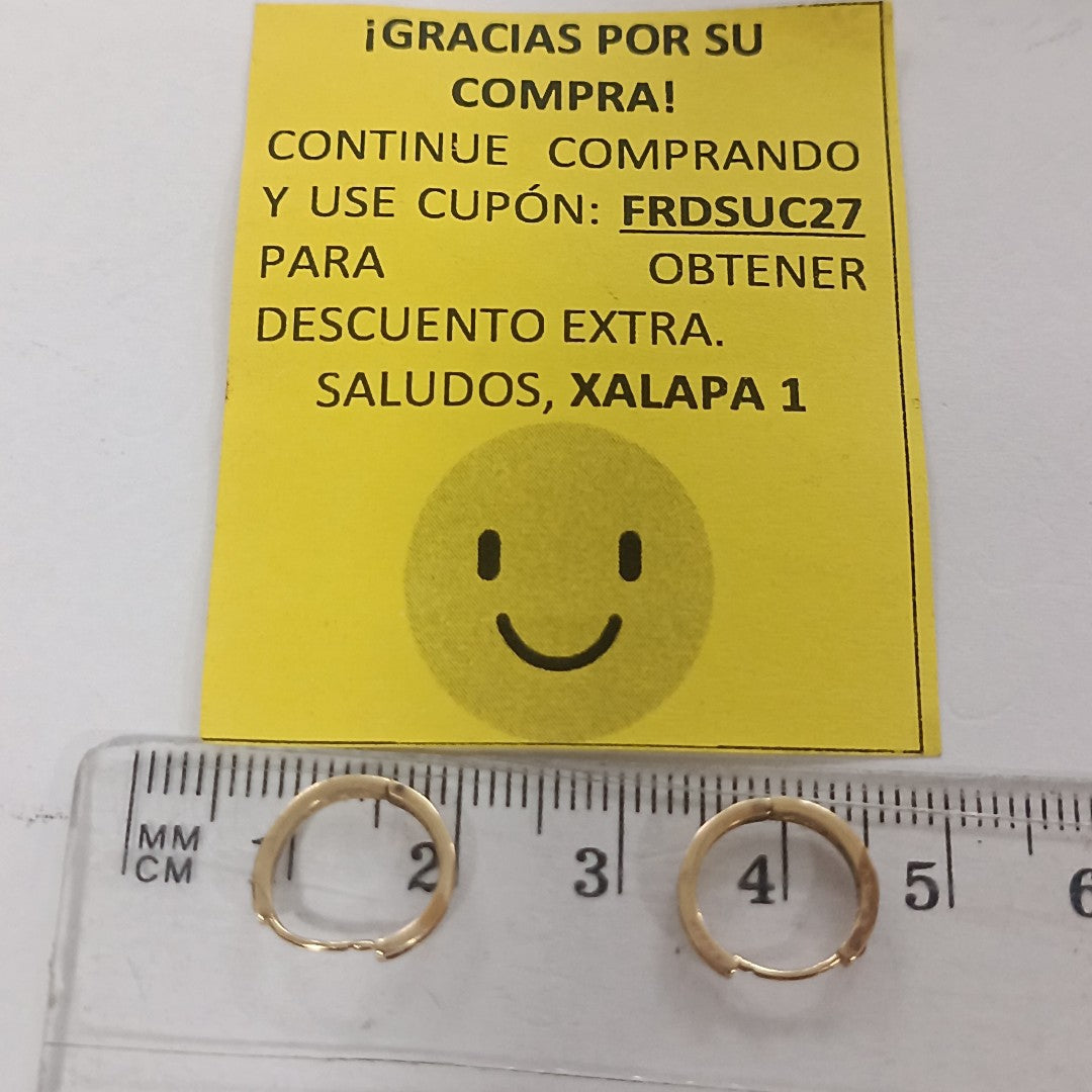 ARRACADAS PAR ORO 14 K 1,00 GRMS (SEMINUEVO)