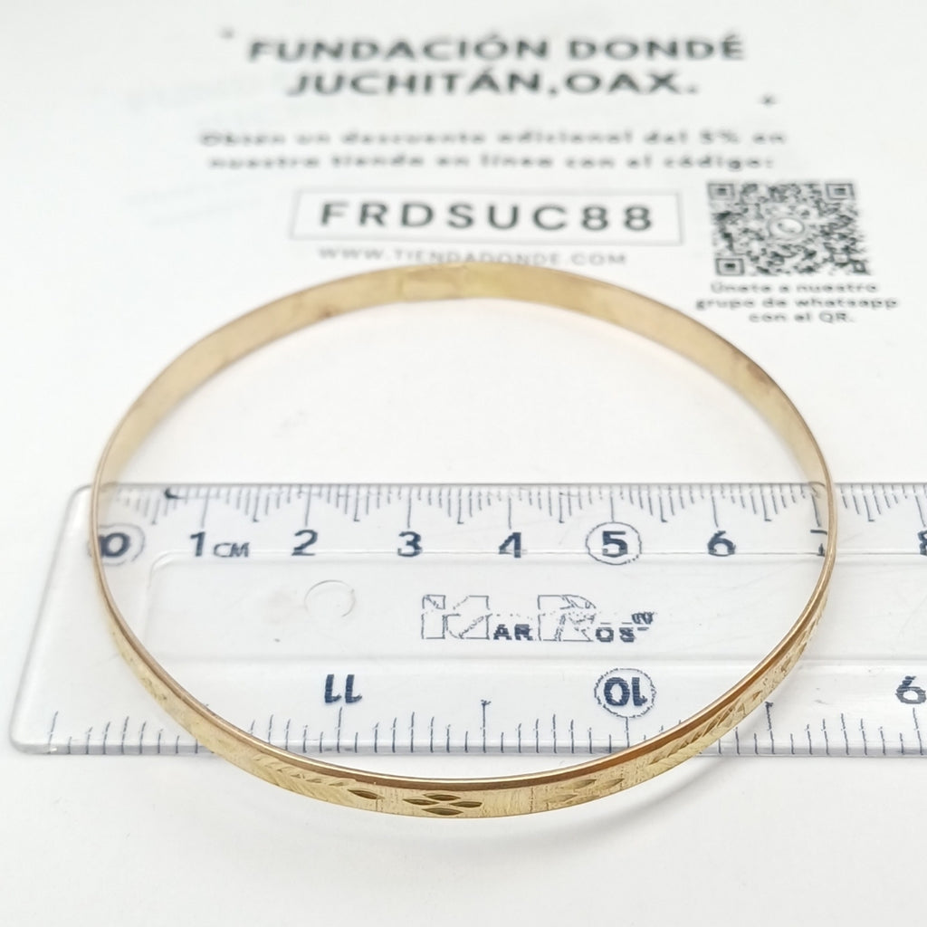 PULSERA RIGIDA ORO 10 K 10,60 GRMS (SEMINUEVO)