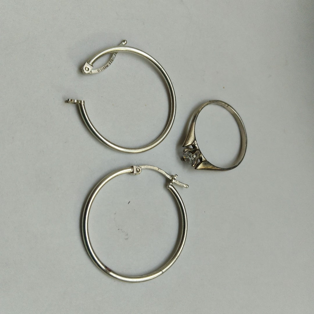 ANILLITO, ARRACADAS PAR PLATA 3.5 GRMS (SEMINUEVO)