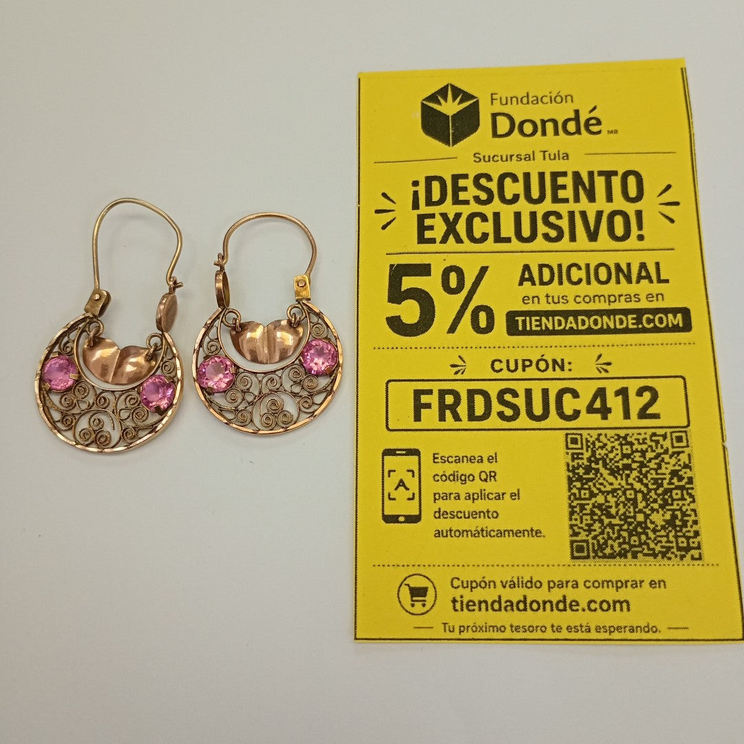 ARETES PAR ORO 8 K 4,00 GRMS (SEMINUEVO)