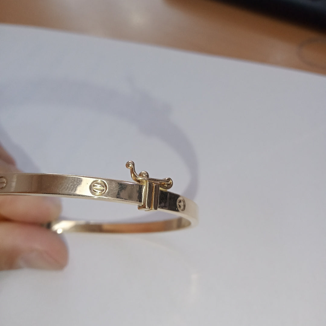 PULSERA RIGIDA ORO 14 K 4.5 GRMS (SEMINUEVO)