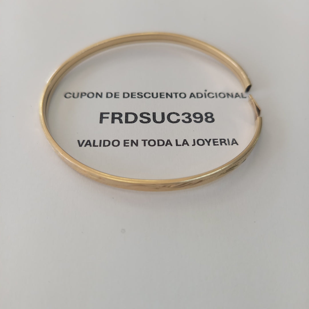 PULSERA RIGIDA ORO 10 K 4.8 GRMS (SEMINUEVO)