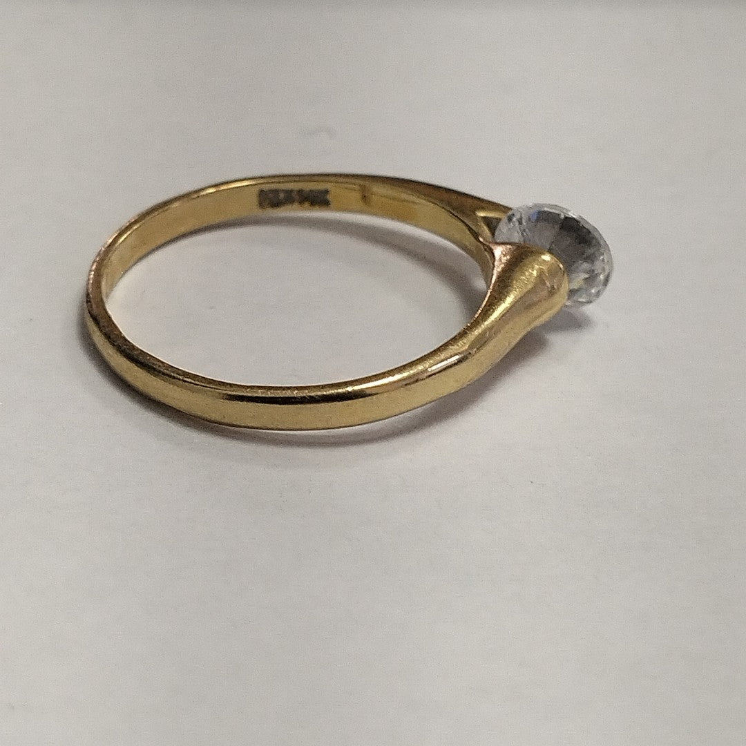 ANILLITO, SOLITARIO ORO 14 K 1.9 GRMS (SEMINUEVO)