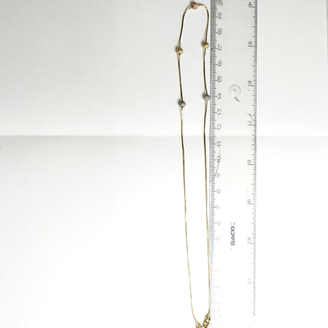 COLLAR ORO, ORO COMBINADO 14 K 3.5 GRMS (SEMINUEVO)