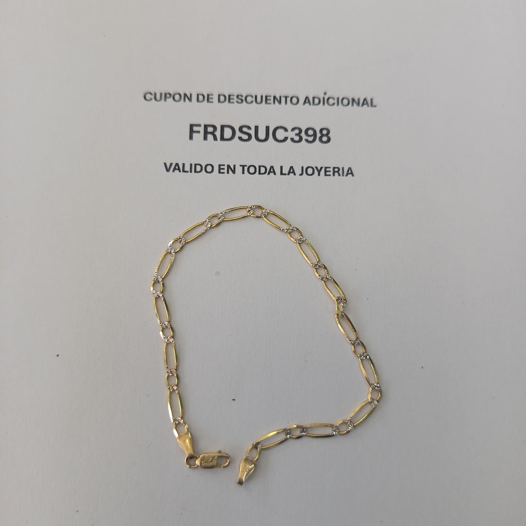 PULSERA ORO, RODIADO 14 K 2.6 GRMS (SEMINUEVO)