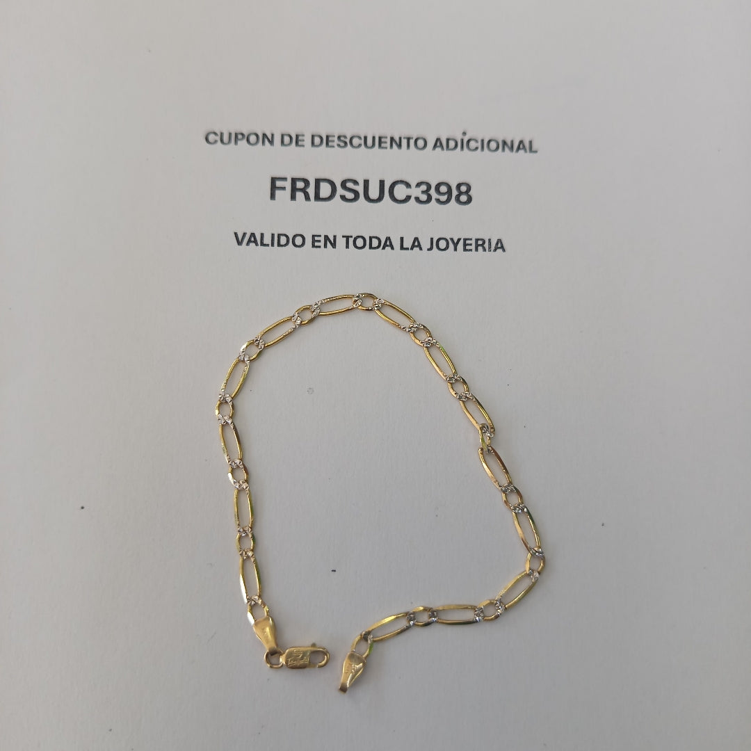 PULSERA ORO, RODIADO 14 K 2.6 GRMS (SEMINUEVO)