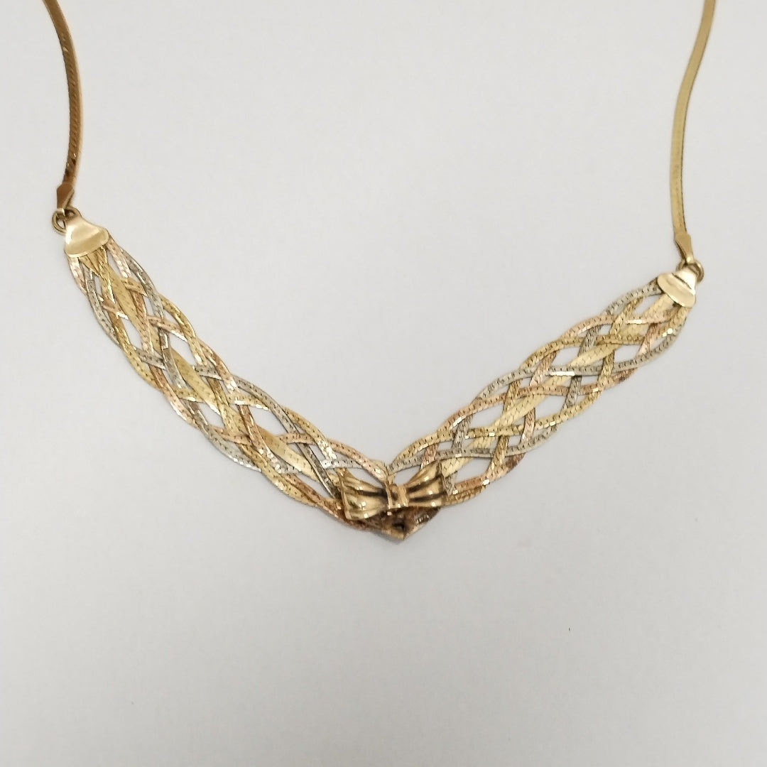 GARGANTILLA ORO COMBINADO 14 K 8,90 GRMS (SEMINUEVO)