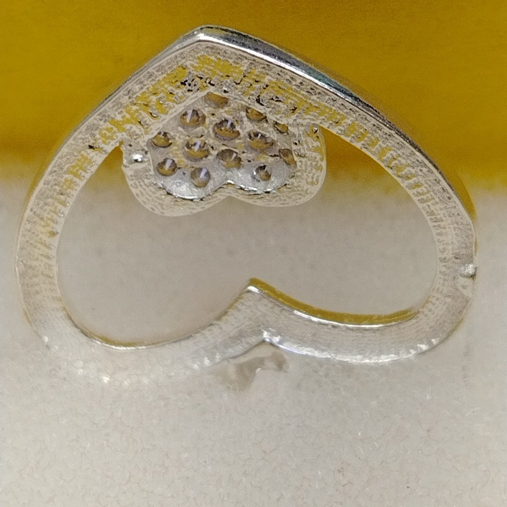 DIJE CORAZON C/CIRCONIAS PLATA .925 2.6 GR (NUEVO)