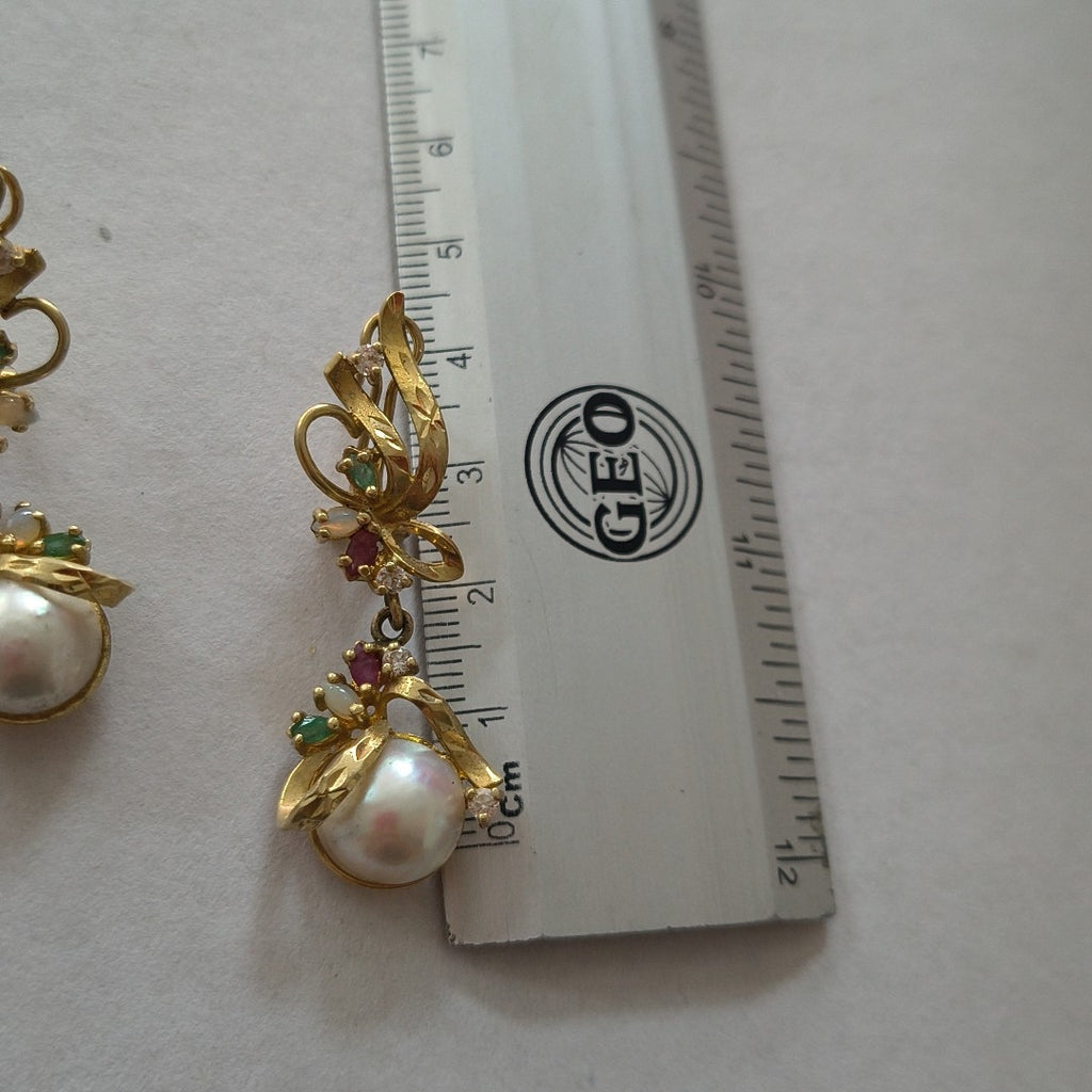 ARETES PAR ORO 14 K 9,20 GRMS (SEMINUEVO)