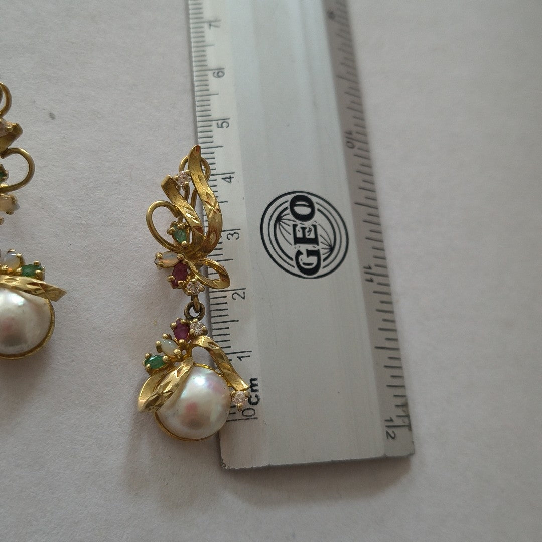 ARETES PAR ORO 14 K 9,20 GRMS (SEMINUEVO)