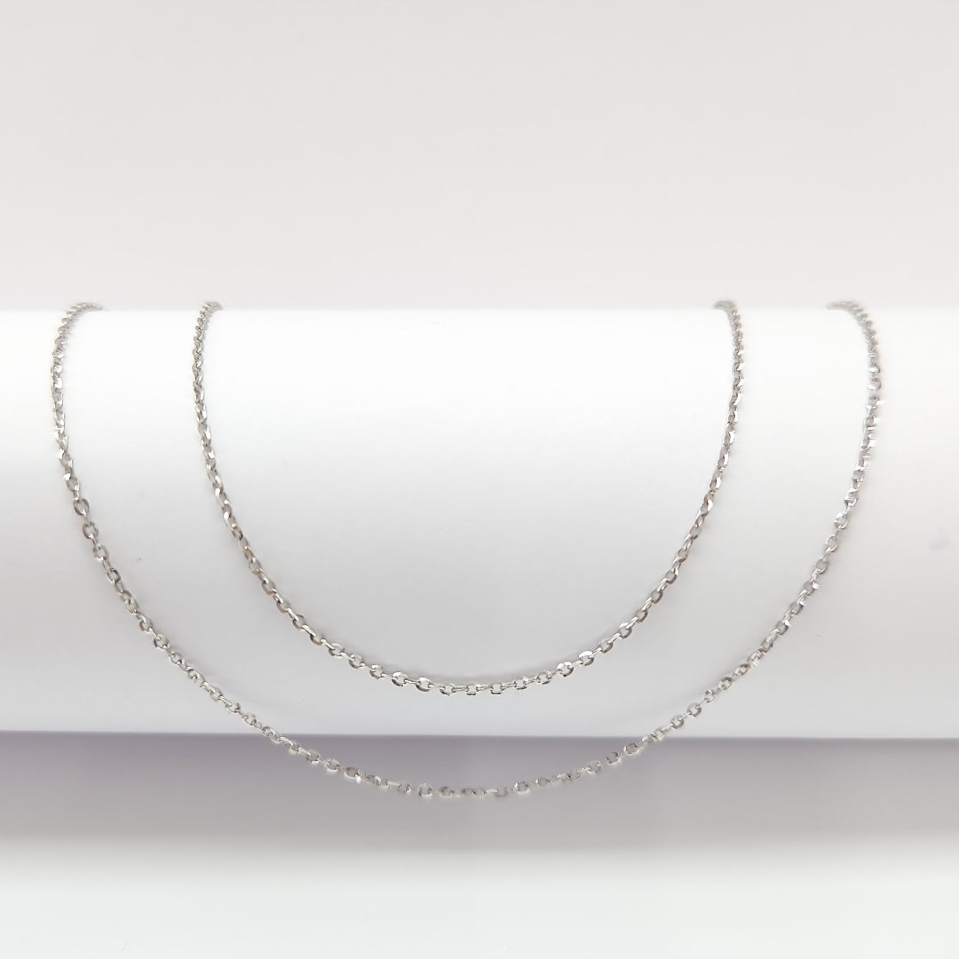 CADENA ORO, ORO BLANCO 14 K 1.3 GRMS (SEMINUEVO)