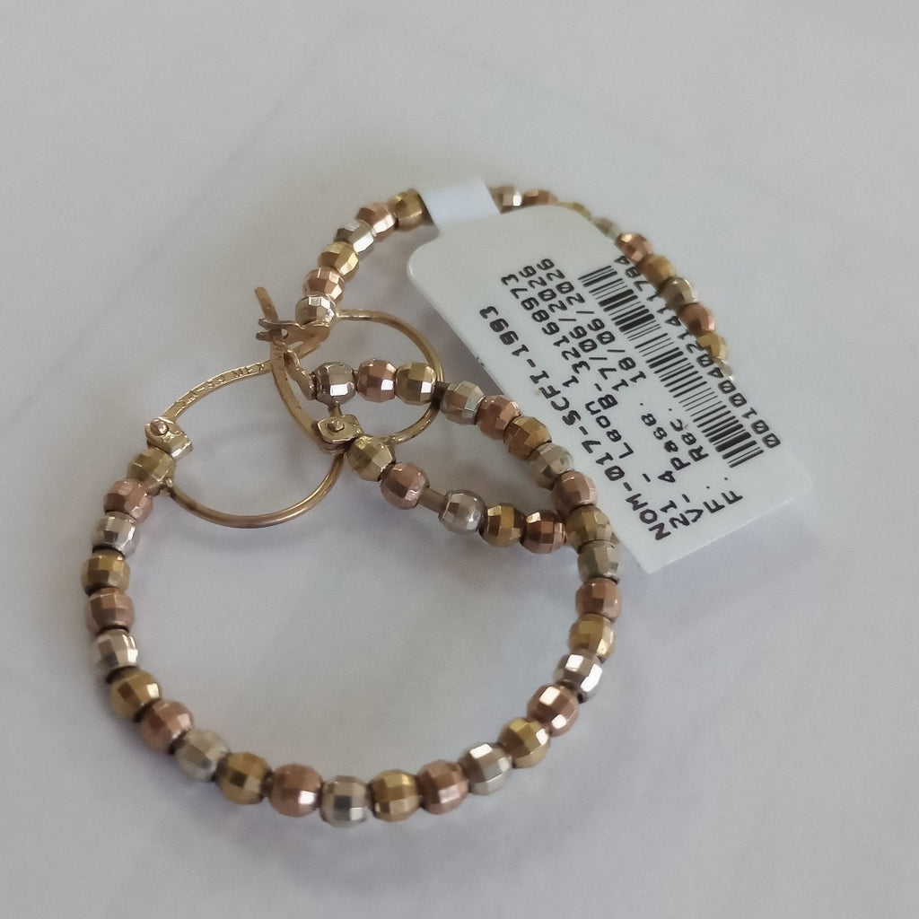 ARRACADAS PAR ORO,ORO COMBINADO 10 K 4,20 GRMS (SEMINUEVO)