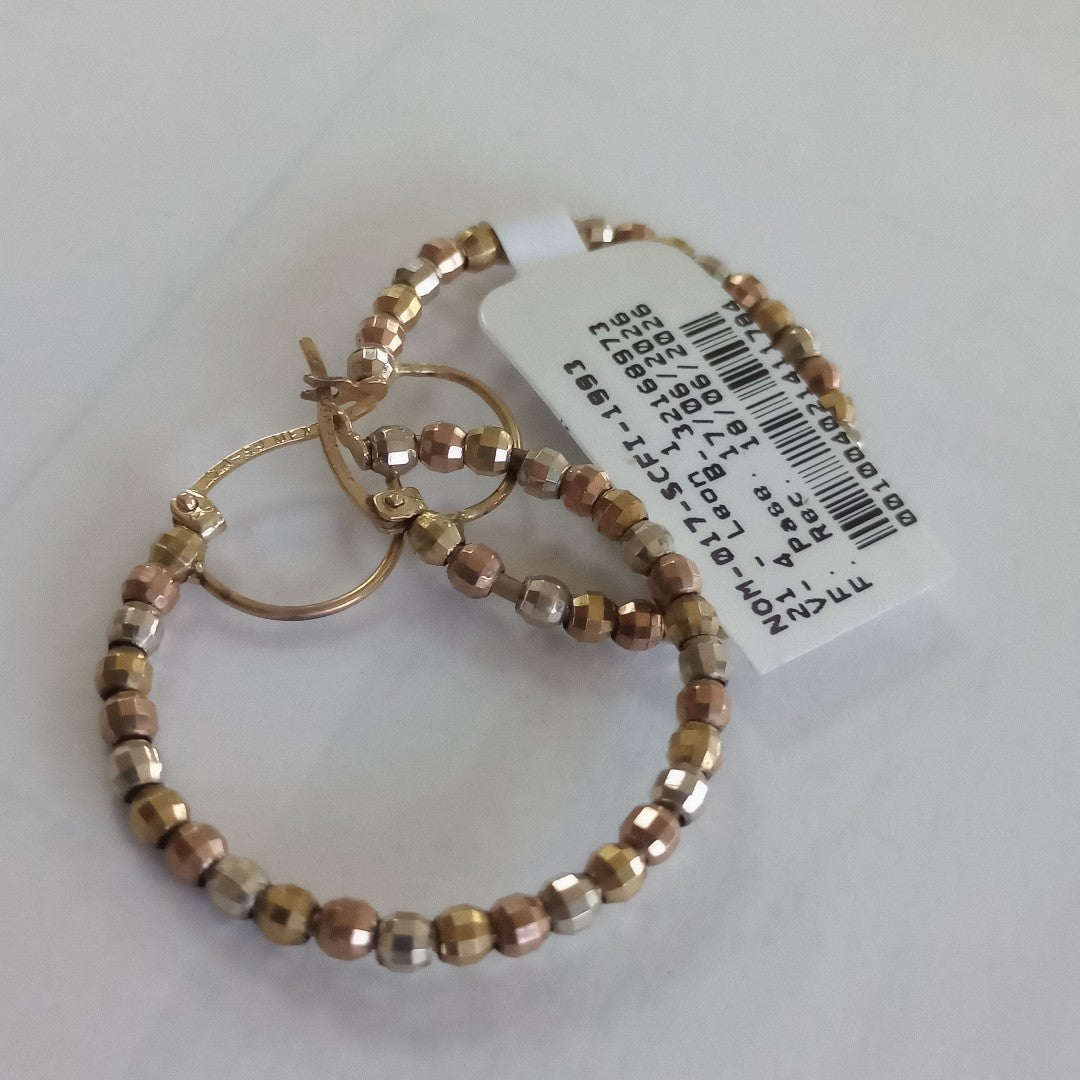 ARRACADAS PAR ORO,ORO COMBINADO 10 K 4,20 GRMS (SEMINUEVO)