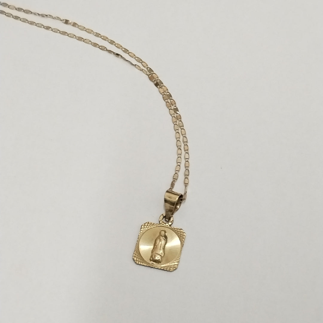 CADENA, DIJE ORO, ORO COMBINADO 10 K 1.6 GRMS (SEMINUEVO)