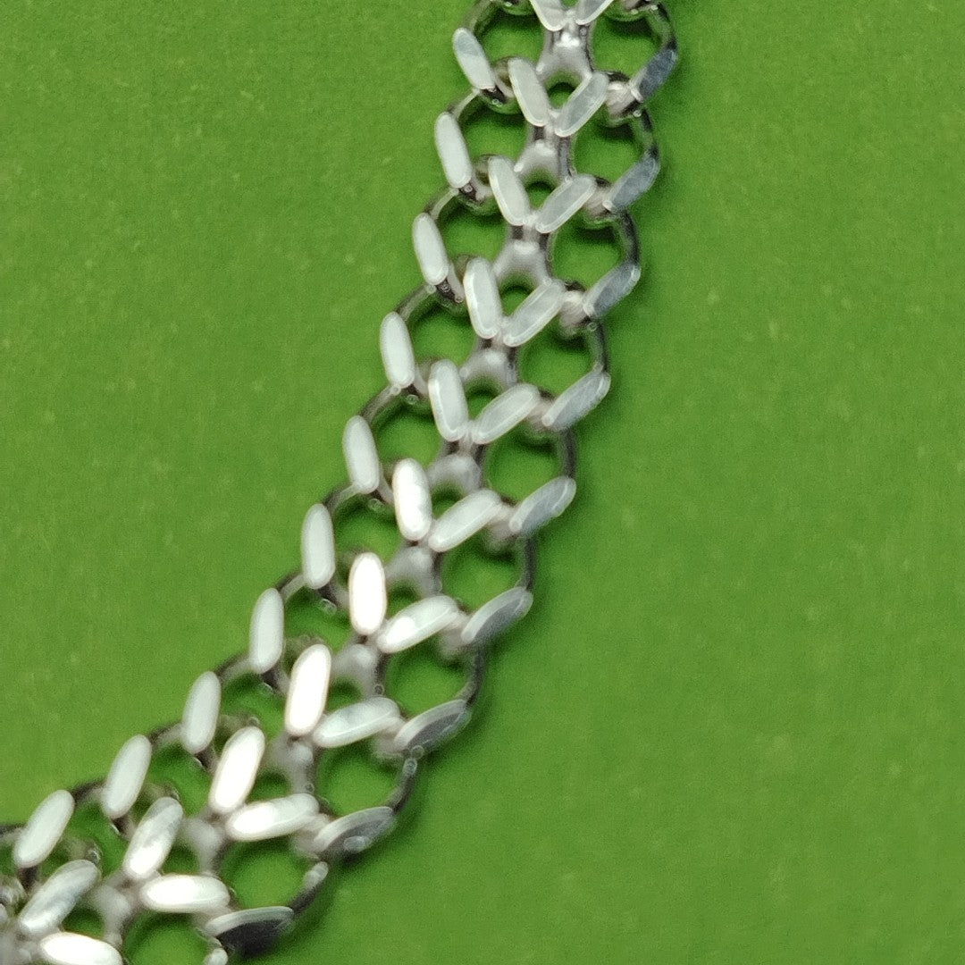 PULSERA TEJIDO CHINO PLATA .925 18 CM 7.7 GR (NUEVO)
