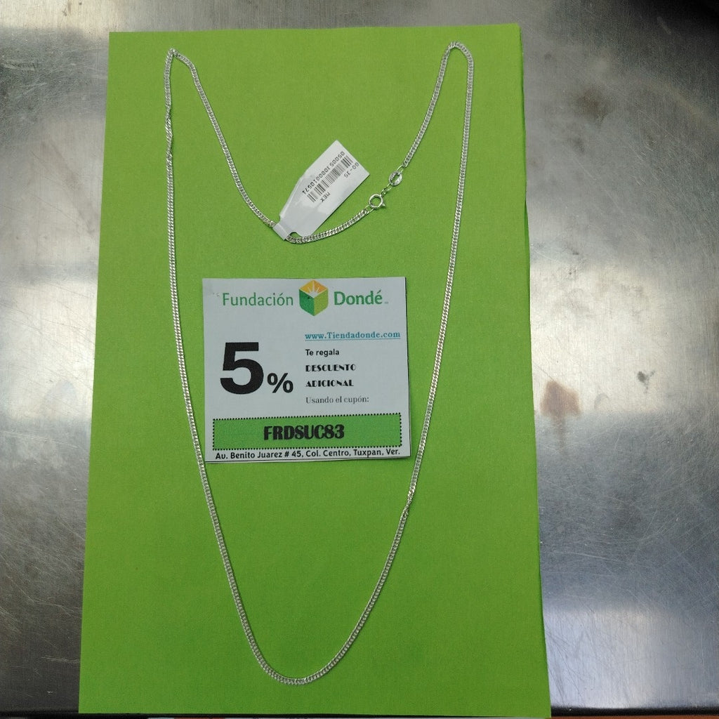 CADENA BARBADA PLATA .925 60 CM 5.02 GR (NUEVO)