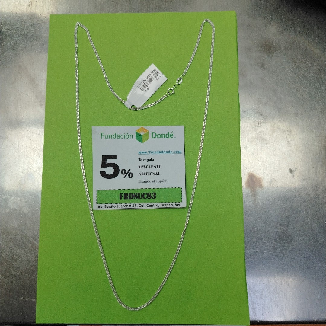 CADENA BARBADA PLATA .925 60 CM 5.02 GR (NUEVO)