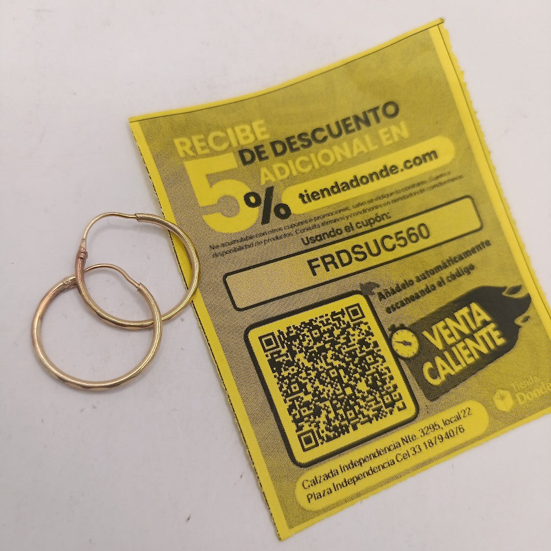 ARRACADAS PAR ORO 10 K 1.1 GRMS (SEMINUEVO)