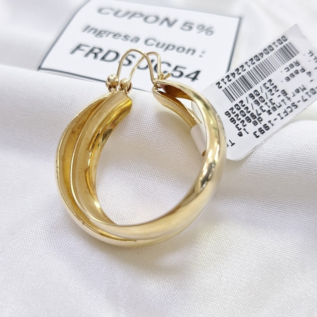 ARRACADAS PAR ORO 14 K 7.8 GRMS (SEMINUEVO)