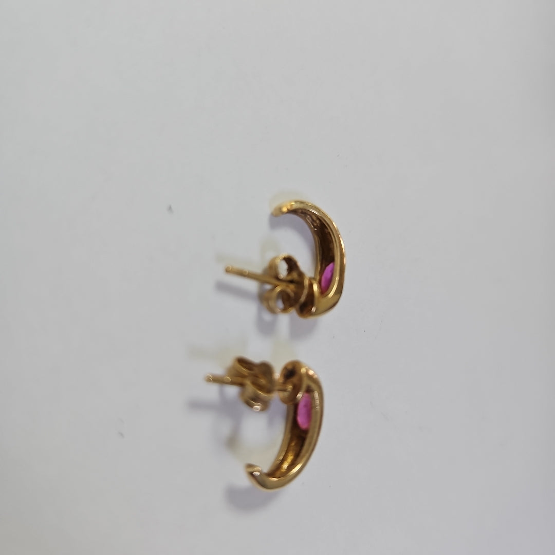 ARRACADAS PAR ORO 14 K 2.2 GRMS (SEMINUEVO)