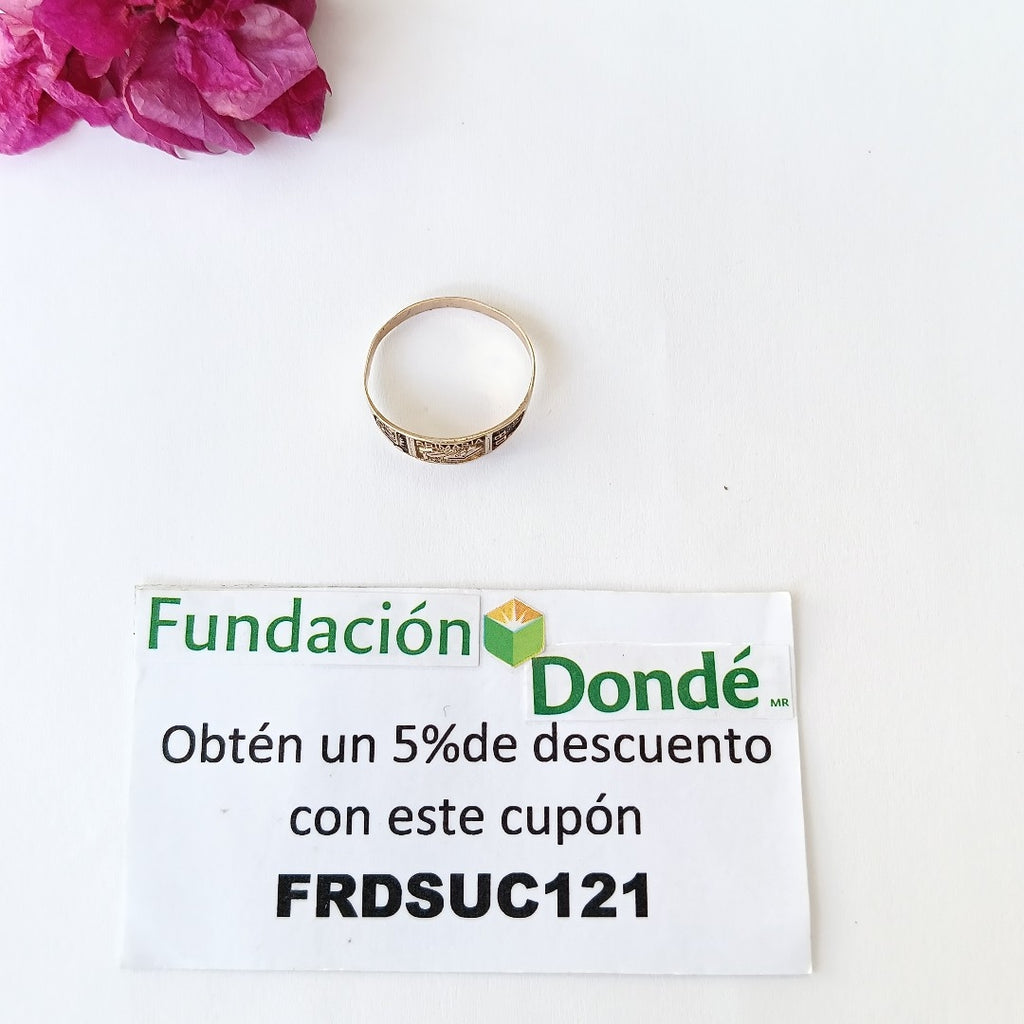 ANILLO DE GRADUACIÓN ORO 8 K 1,30 GRMS (SEMINUEVO)