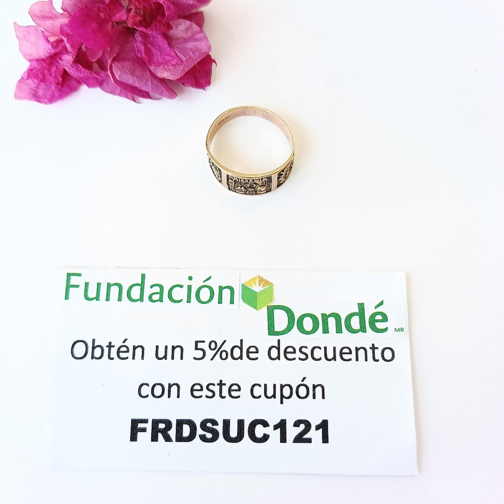 ANILLO DE GRADUACIÓN ORO 10 K 2,70 GRMS (SEMINUEVO)