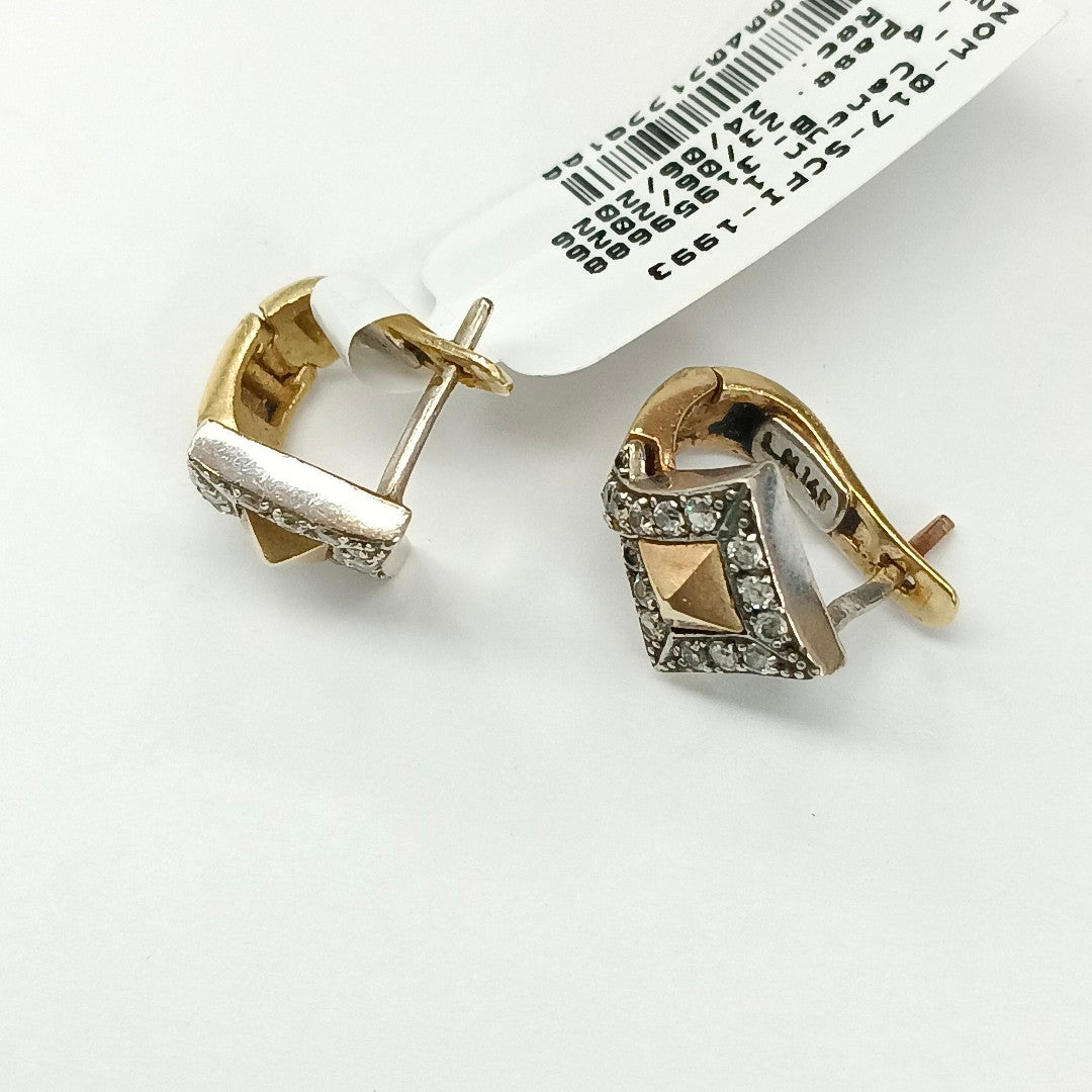 BROQUELES PAR ORO 14 K 5.9 GRMS (SEMINUEVO)