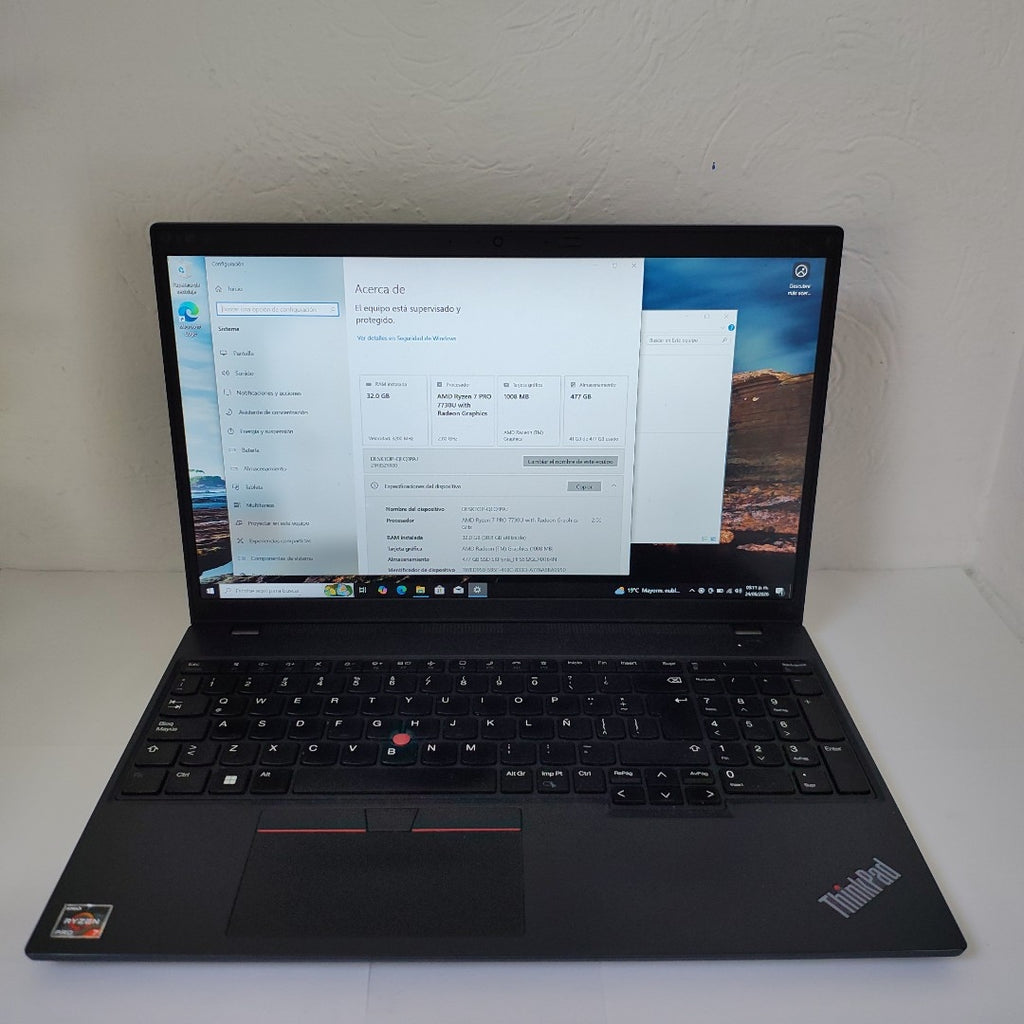 LAPTOP LENOVO THINKPAD L15 GEN 4 (2024) 512 GB SSD 32 GB RAM (SEMINUEVO)