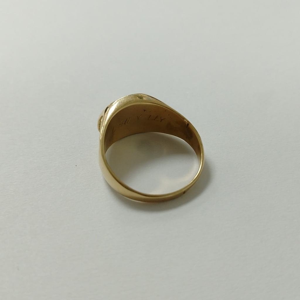 ANILLO CONMEMORATIVO ORO 14 K 11.8 GRMS (SEMINUEVO)