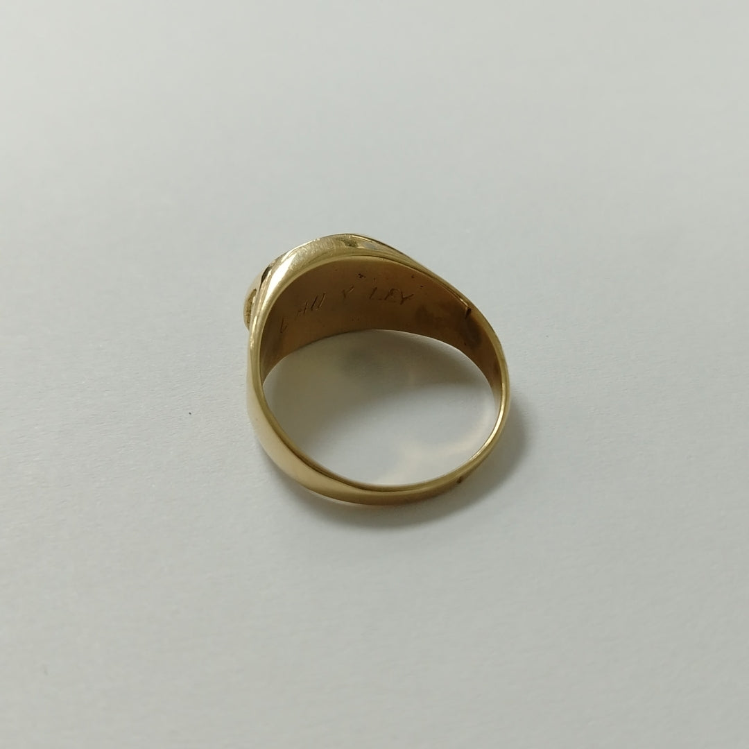 ANILLO CONMEMORATIVO ORO 14 K 11.8 GRMS (SEMINUEVO)