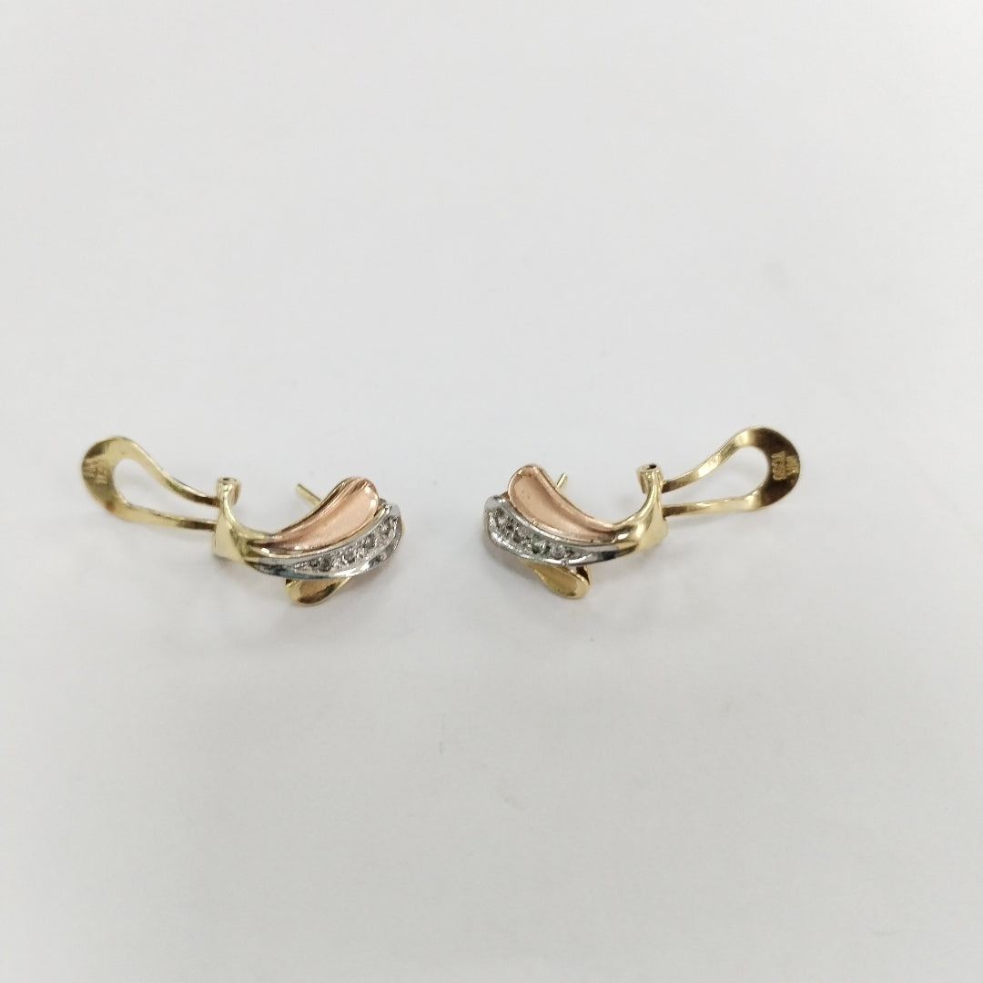 ARETES PAR ORO 14 K 3.8 GRMS (SEMINUEVO)