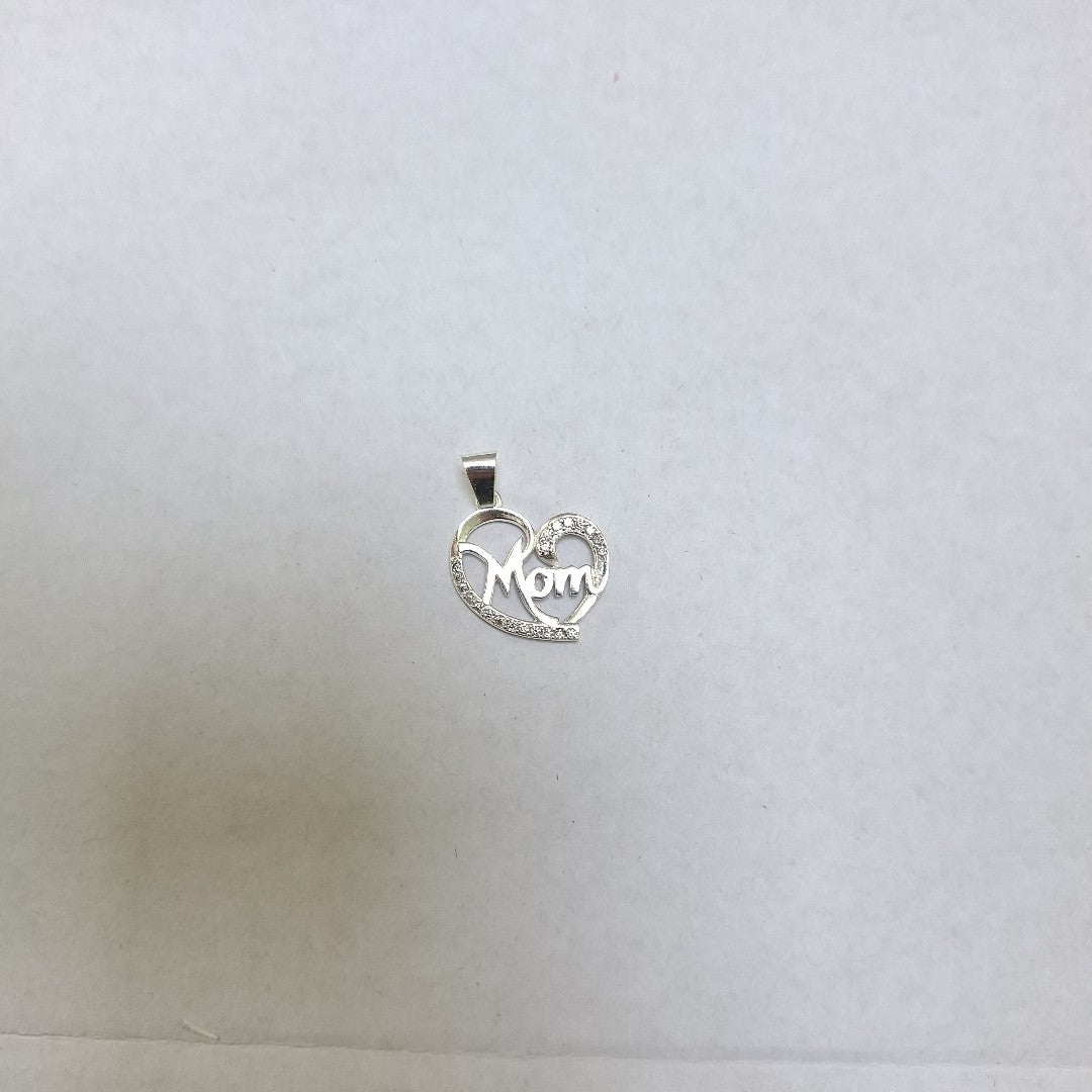 DIJE CORAZON C/CIRCONIAS PLATA .925 3.1 GR (NUEVO)