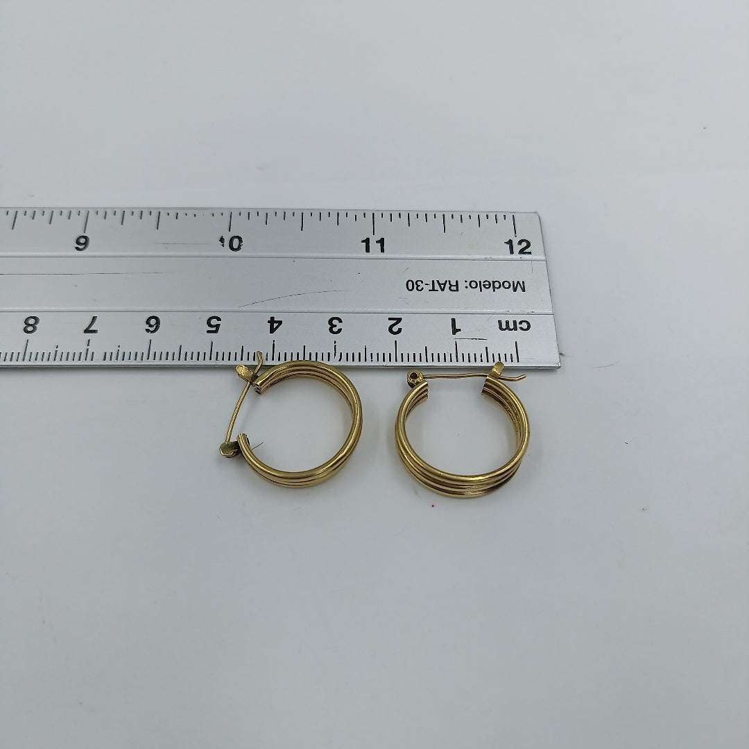 ARRACADAS PAR ORO 10 K 3.2 GRMS (SEMINUEVO)