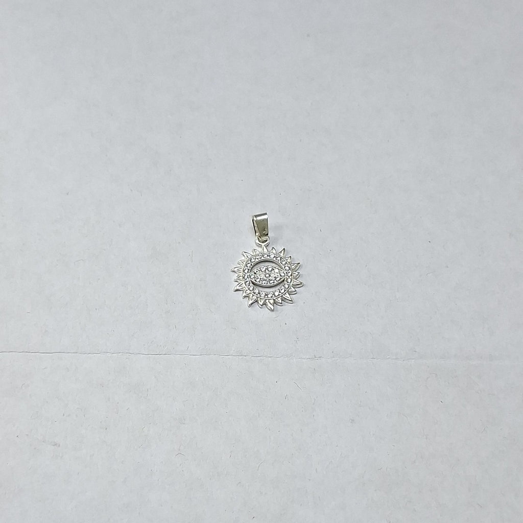 DIJE OJO MAGICO CON CIRCONIAS PLATA .925 2 GR (NUEVO)