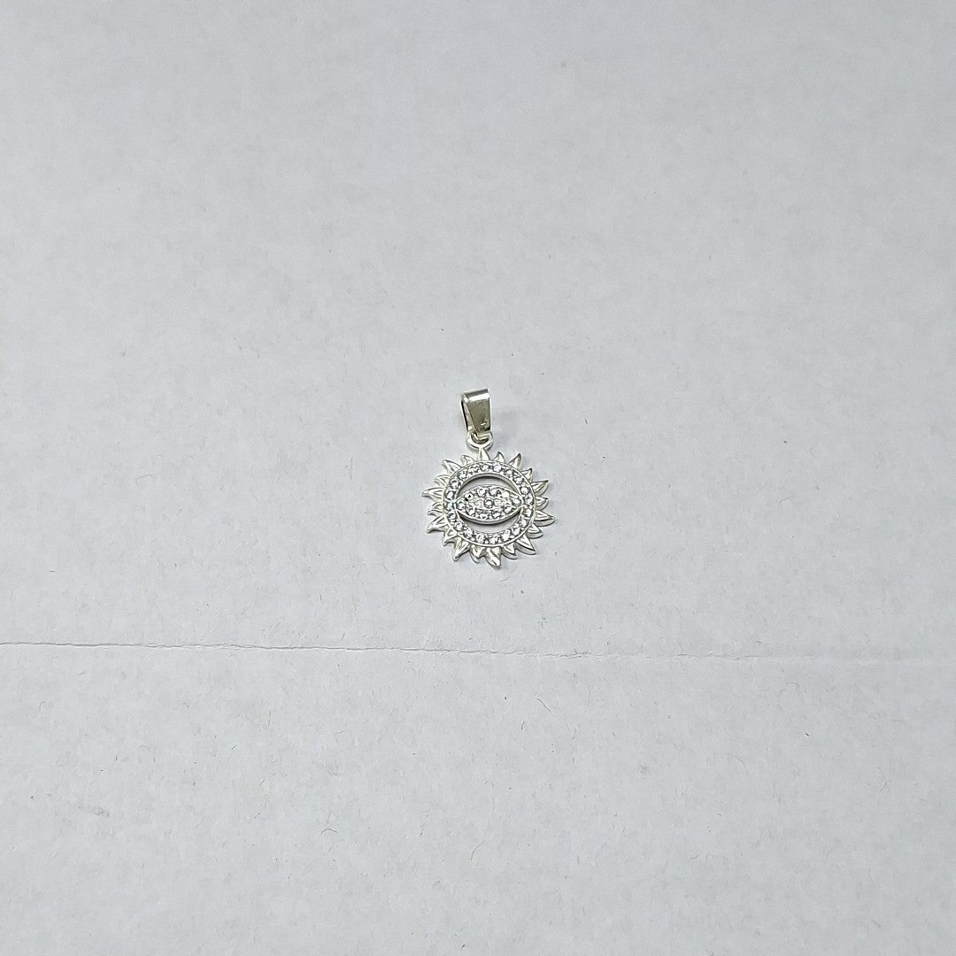 DIJE OJO MAGICO CON CIRCONIAS PLATA .925 2 GR (NUEVO)