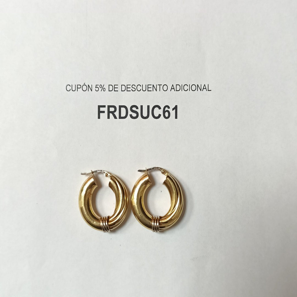 ARRACADAS PAR ORO 14 K 4.5 GRMS (SEMINUEVO)