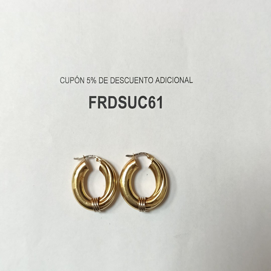ARRACADAS PAR ORO 14 K 4.5 GRMS (SEMINUEVO)