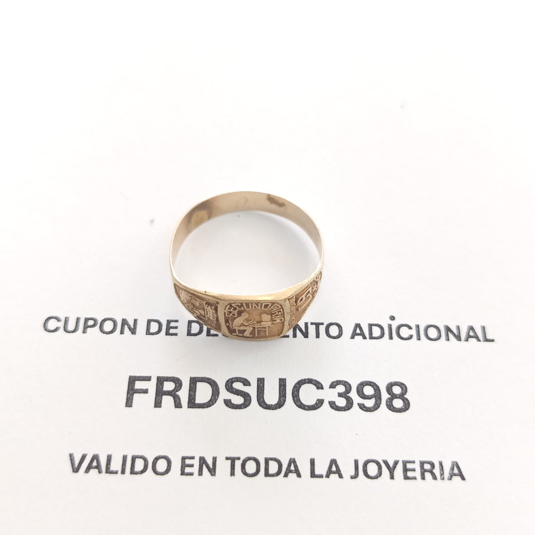 ANILLO DE GRADUACIÓN ORO 8 K 2,00 GRMS (SEMINUEVO)