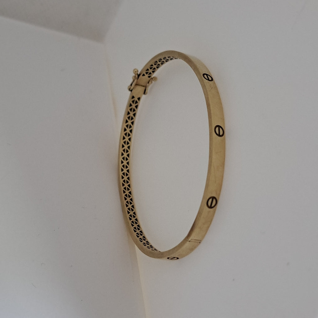 PULSERA RIGIDA ORO 10 K 4.9 GRMS (SEMINUEVO)