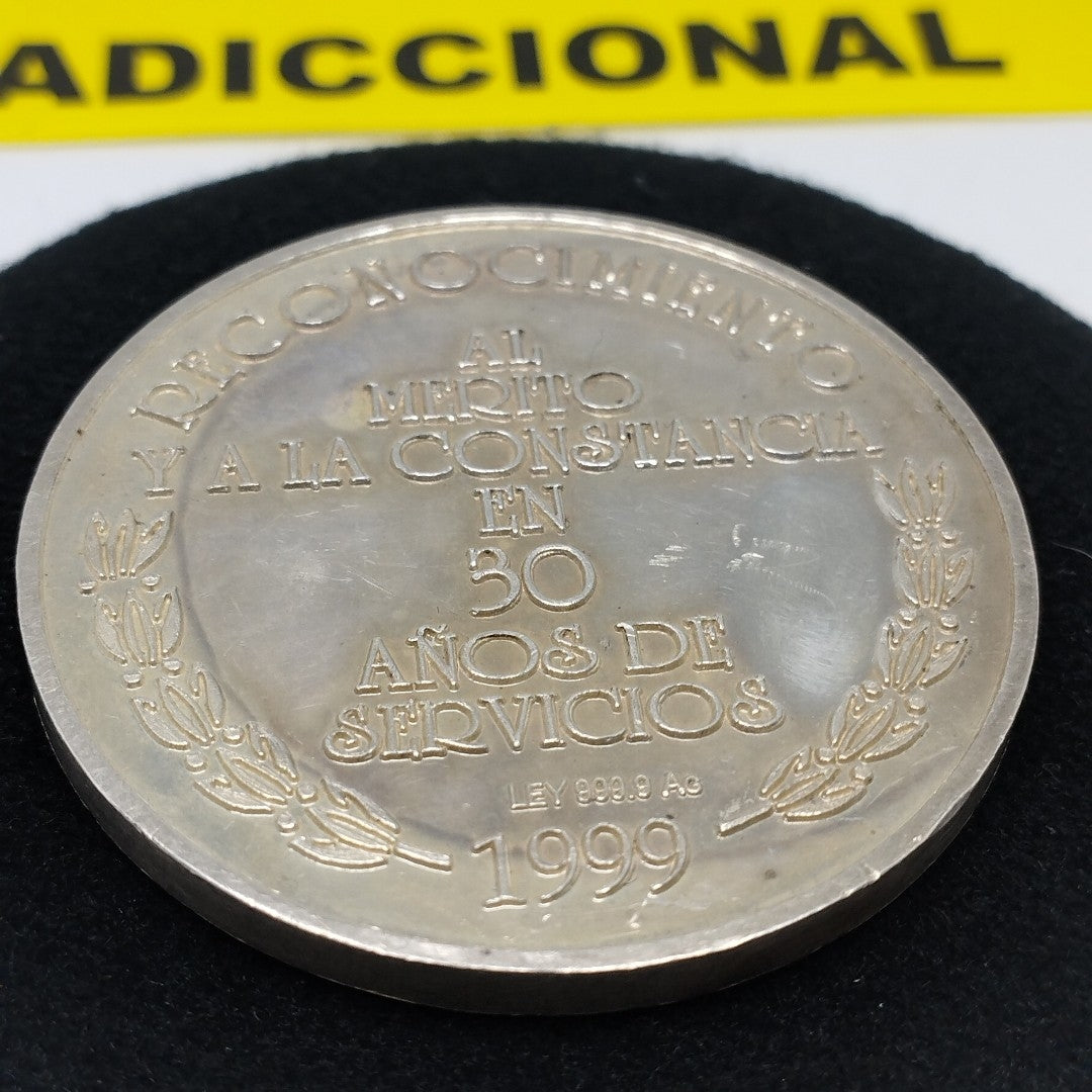 MEDALLA CONMEMORATIVA PLATA 46,10 GRMS (SEMINUEVO)