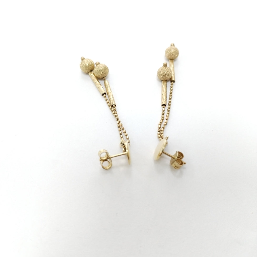 BROQUELES PAR ORO 14 K 5,10 GRMS (SEMINUEVO)