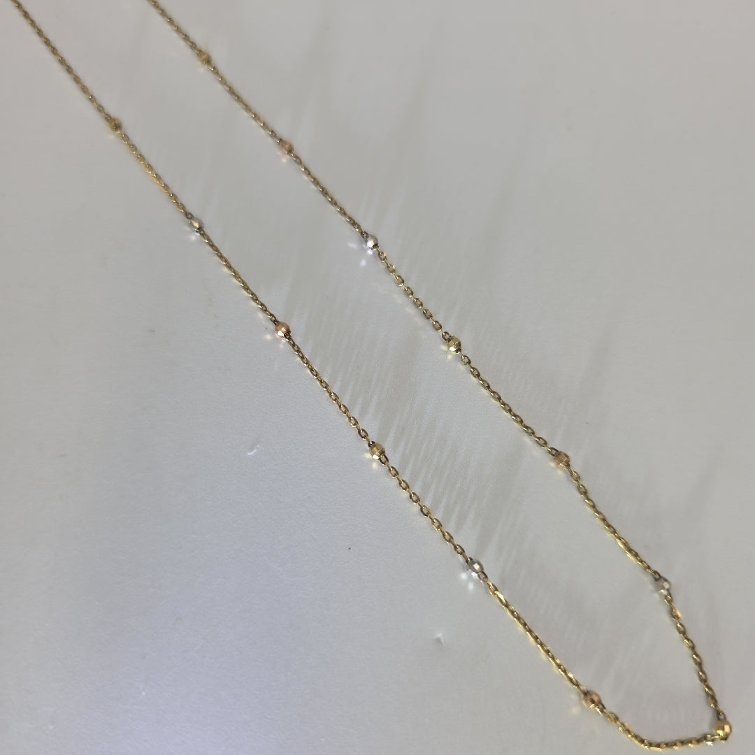 CADENA ORO, ORO COMBINADO 14 K 1.5 GRMS (SEMINUEVO)